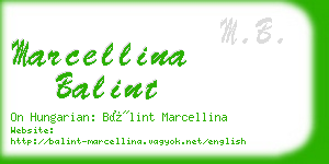 marcellina balint business card